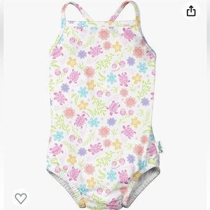 NWT One-Piece Swimsuit with Built in Reusable Swim Diaper